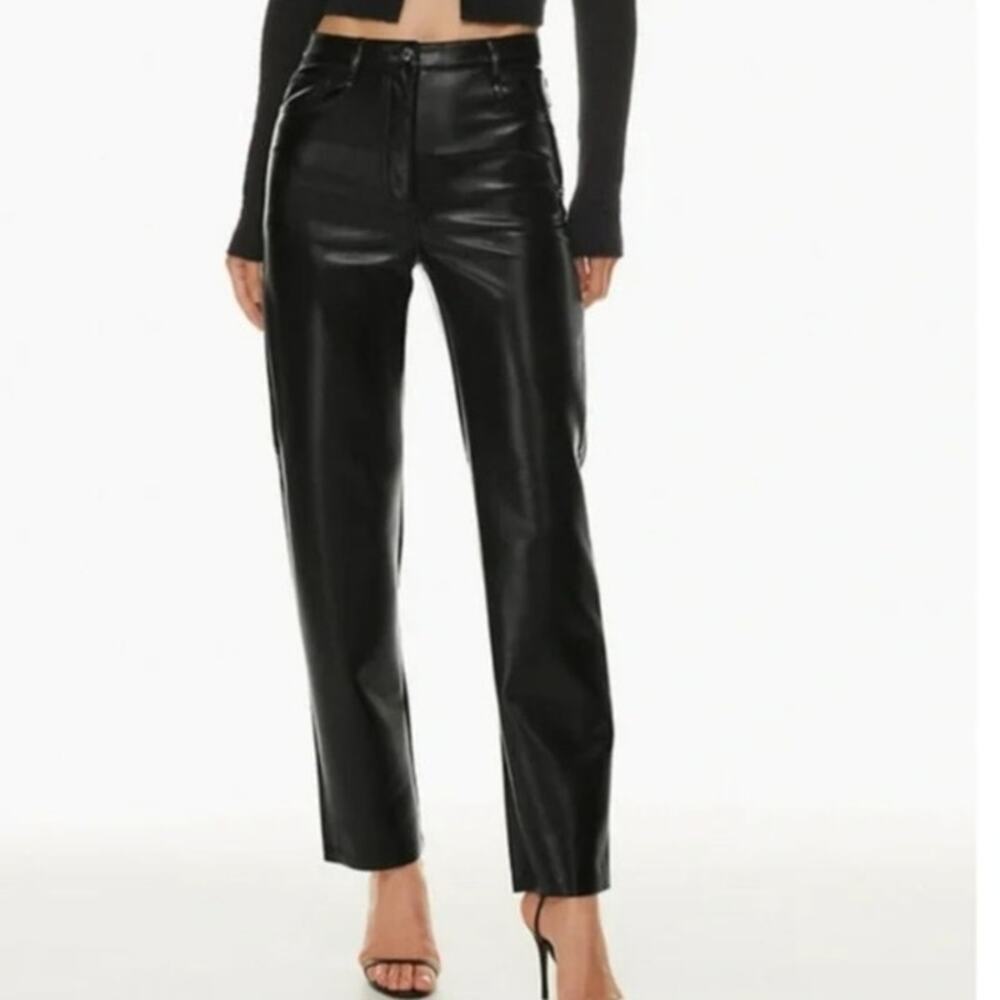 Aritzia Wilfred The Melina Vegan Leather Pant in Black Womens Size 0